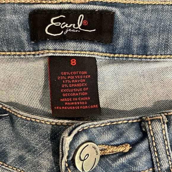 Earl Jeans distressed women’s size 8 - Picture 3 of 11